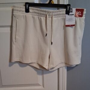 XL Women's Athletic Cream Shorts